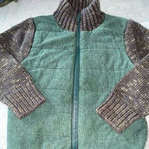 Green zip up jacket sweater